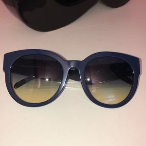 Navy Round Sunglasses